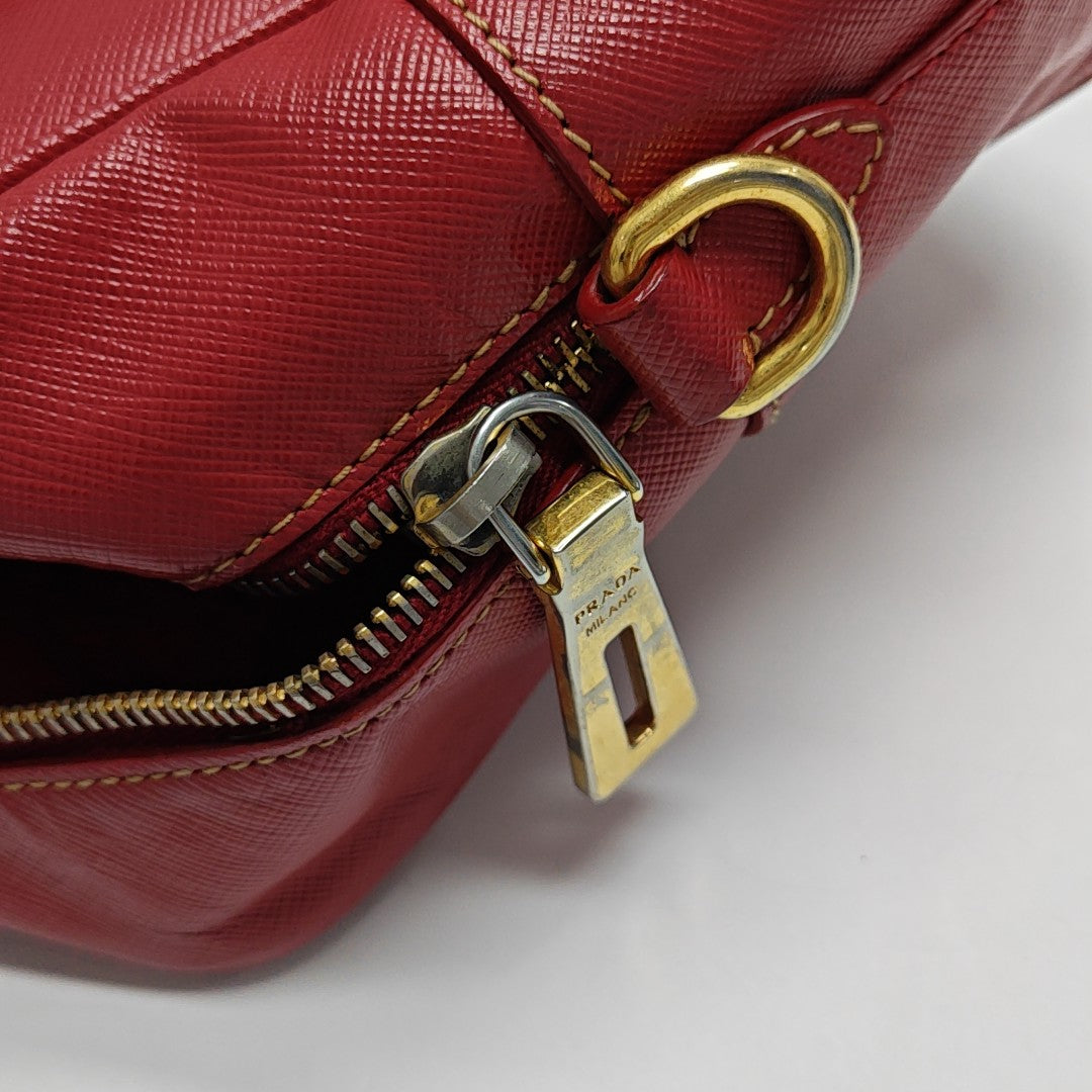 Suitcase Saffiano Calfskin Red