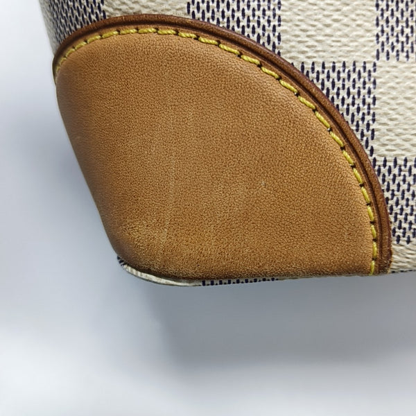 HAMPSTEAD MM Damier Azur Coated Canvas White