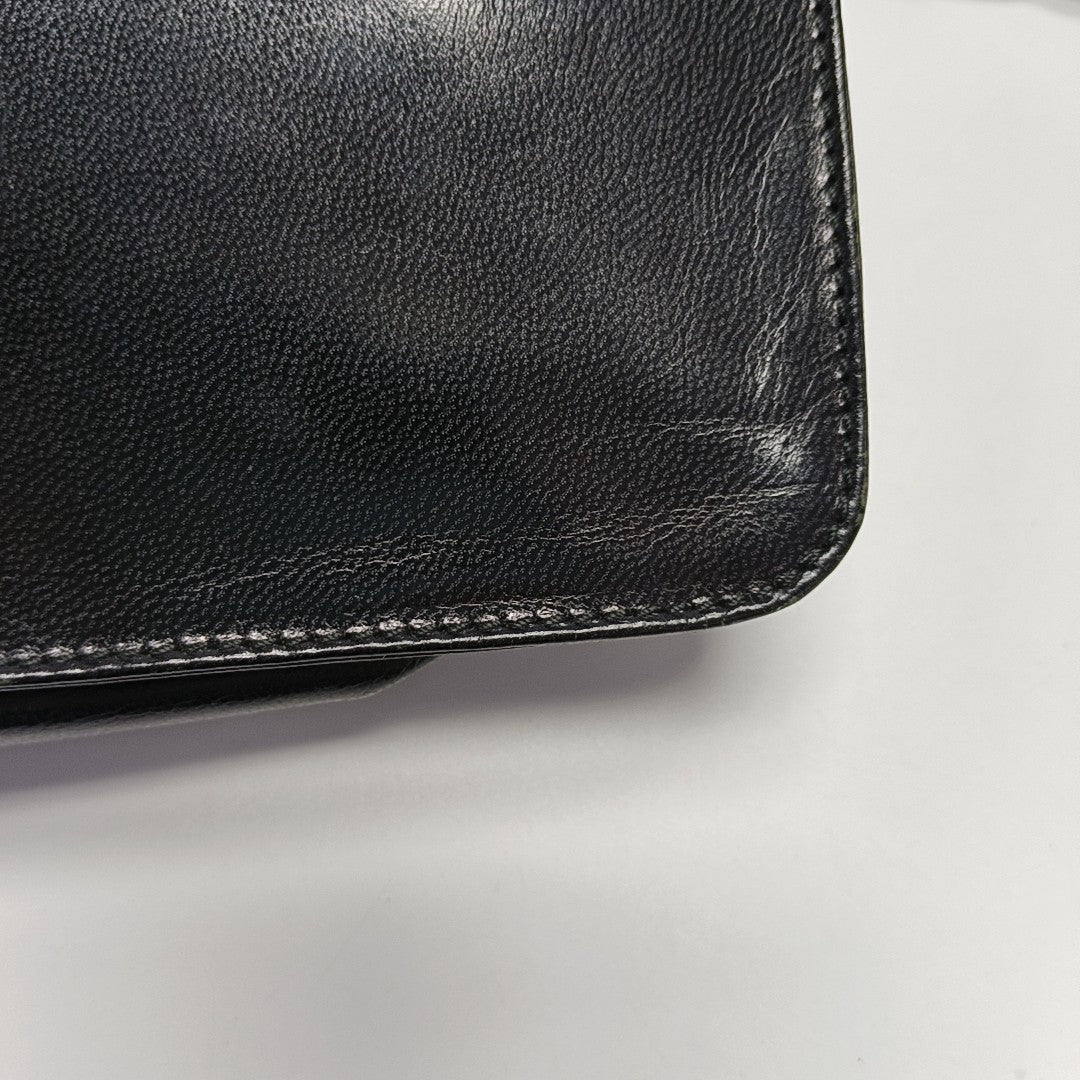 Calfskin Shoulder Bag Black