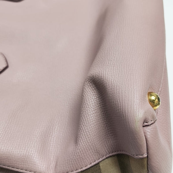 The Banner Medium Calfskin Pink