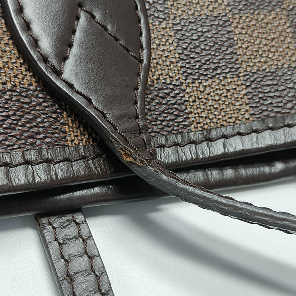 NEVERFULL MM Damier Ebene Coated Canvas Brown