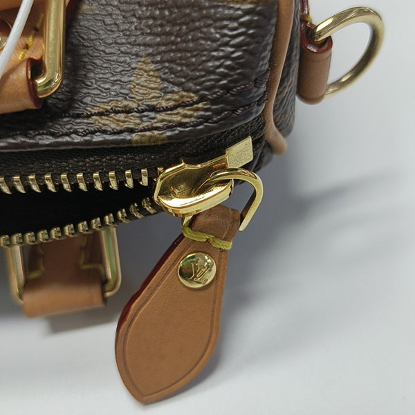 SPEEDY Nano Monogram Coated Canvas Brown