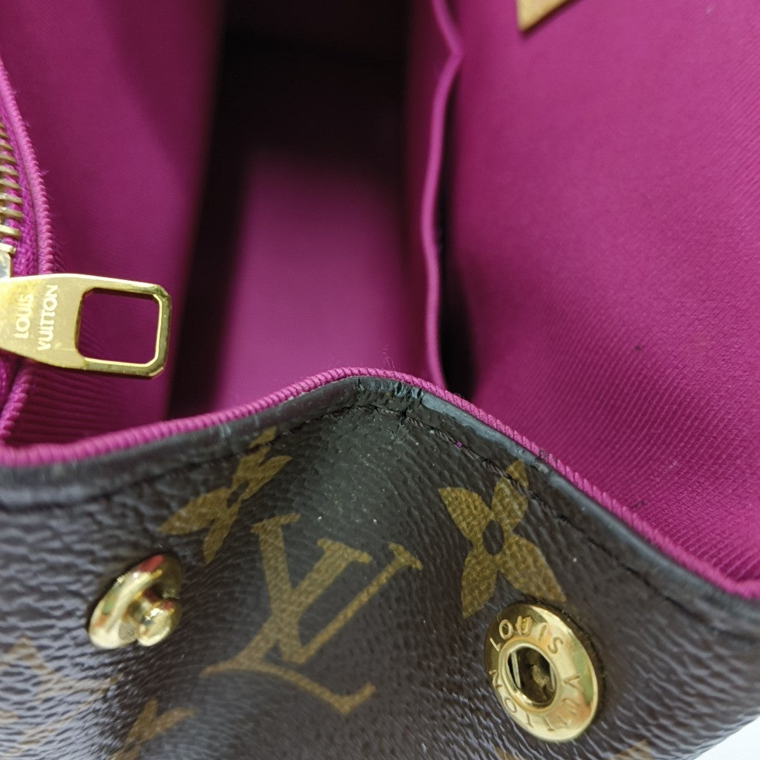 CLUNY PM Monogram Coated Canvas Brown