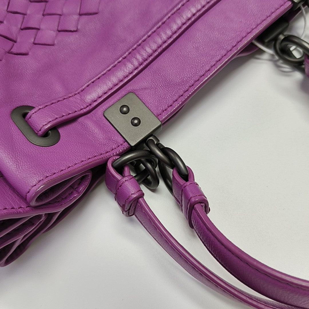 Calfskin Bucket Bag Purple