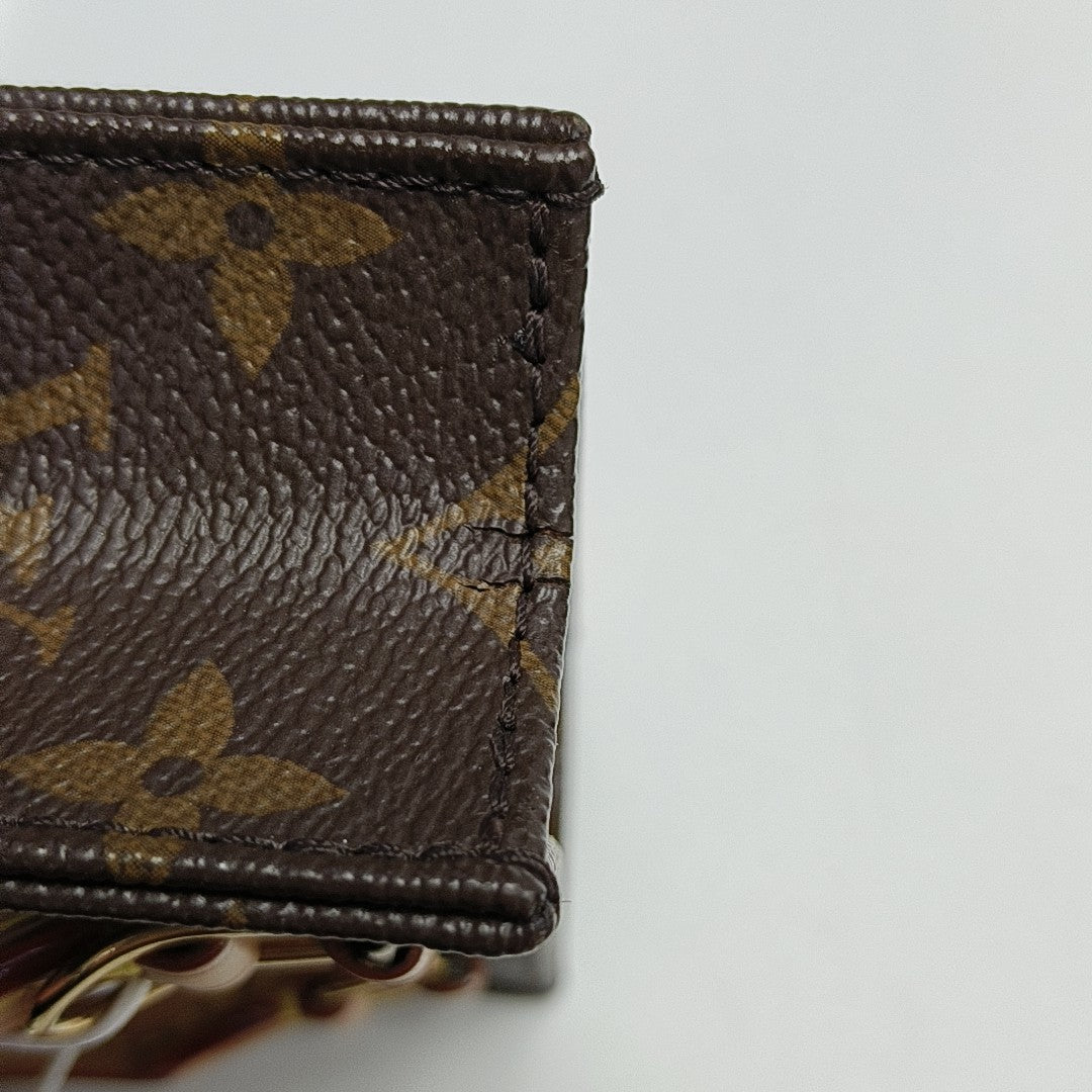 SAC PLAT Mini Monogram Coated Canvas Brown