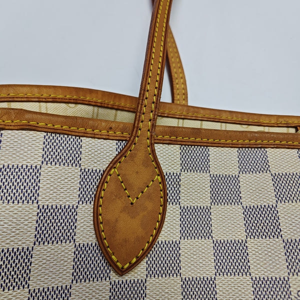 NEVERFULL MM Damier Azur Coated Canvas Beige