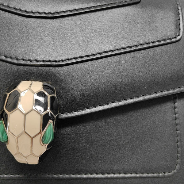 SERPENTI FOREVER Small Calfskin Black