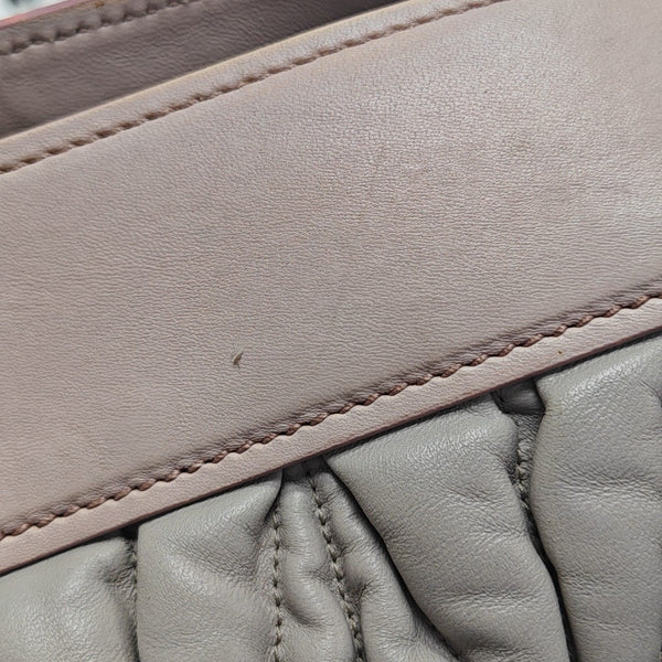 Quilted Lambskin Tote Bag Gray