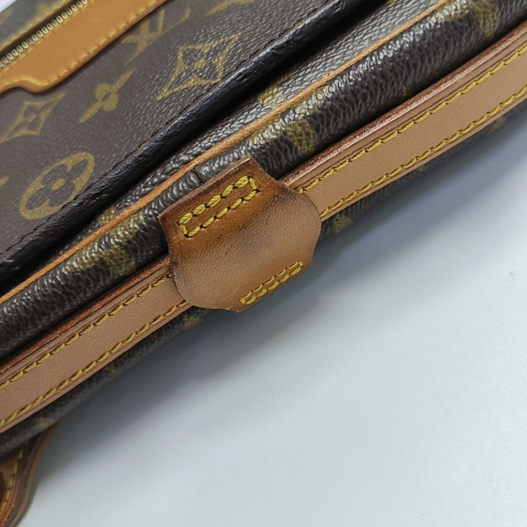 VINTAGE SAINT GERMAIN PM Monogram Coated Canvas Brown