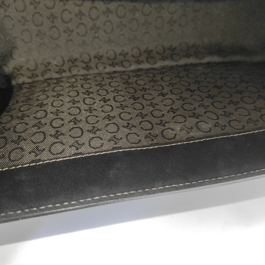 Calfskin Top Handle Bag Black