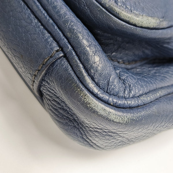 Vela Messenger Bag Calfskin Blue