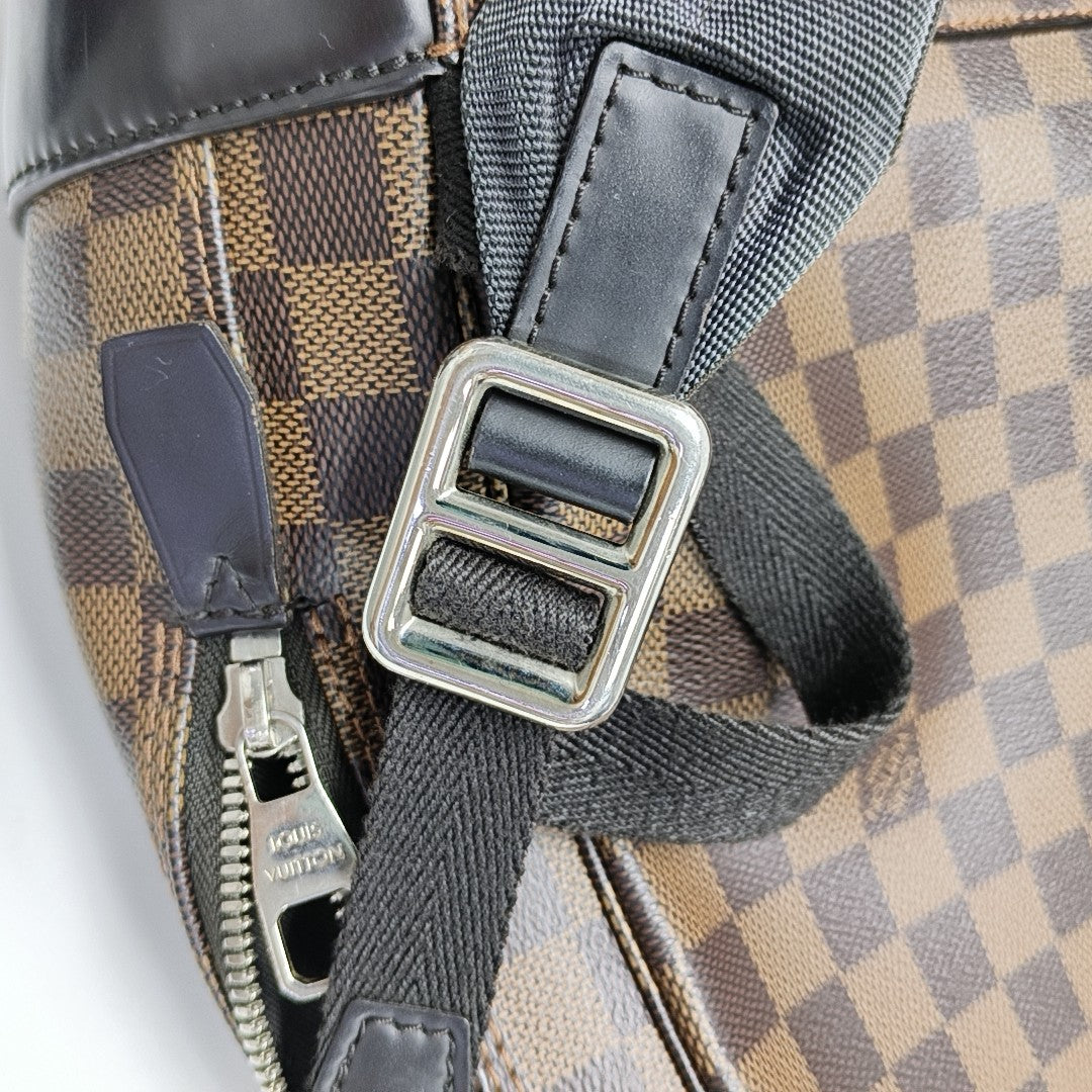 JAKE Damier Ebene Coated Canvas Brown