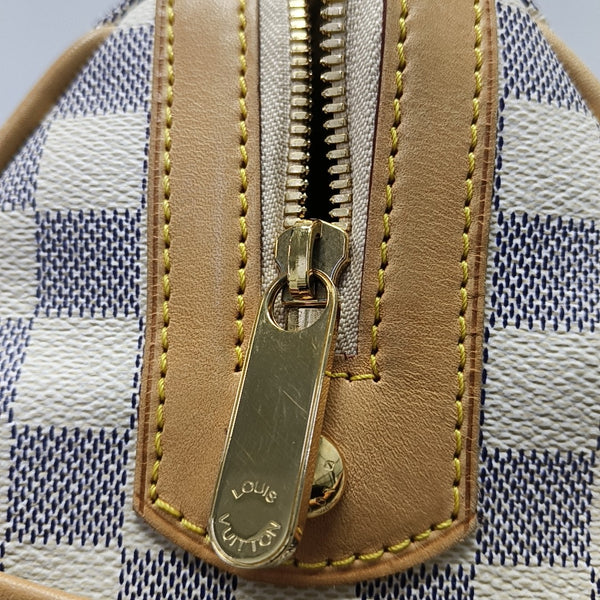 BERKELEY Damier Azur Coated Canvas White