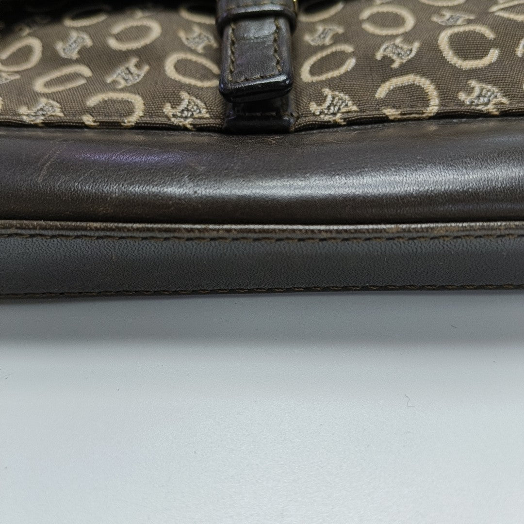 Fabric Shoulder Bag Brown