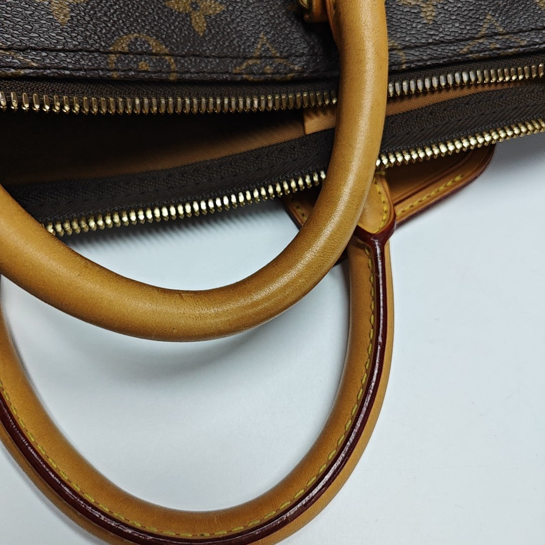 KEEPALL 50 Monogram Coated Canvas Brown