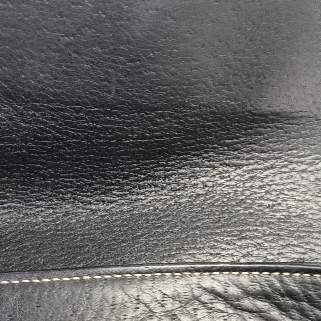 Calfskin Top Handle Bag Black