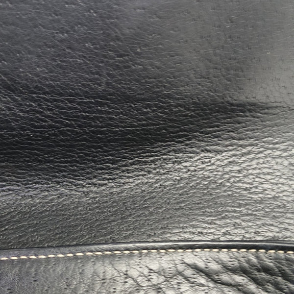 Calfskin Top Handle Bag Black