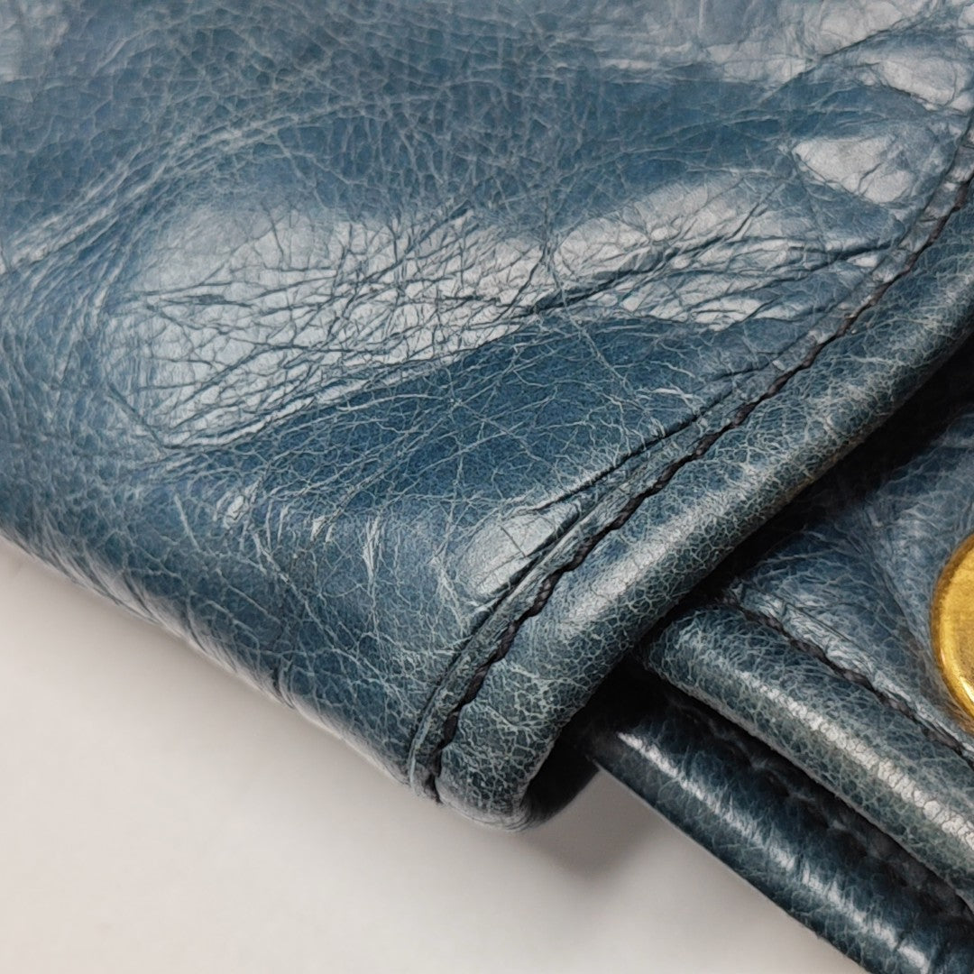 Miu Coffer Calfskin Blue