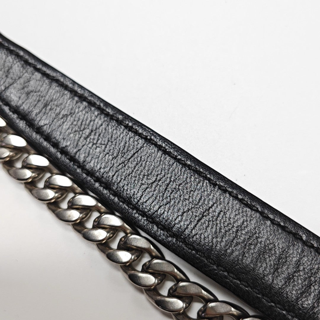 Quilted Lambskin Shoulder Bag Black