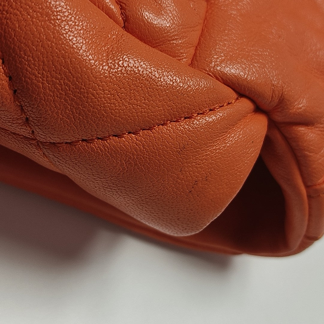 CHANEL 19 Small Quilted Lambskin Orange