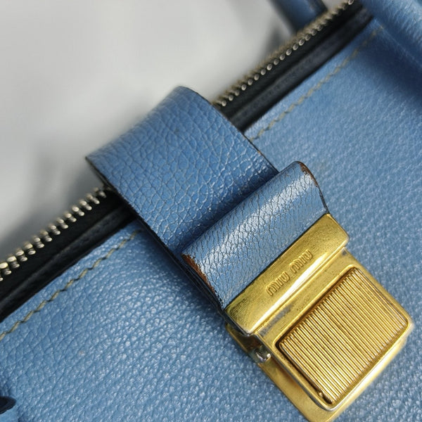 Calfskin Shoulder Bag Blue