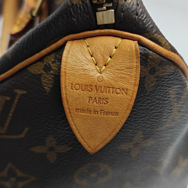 SPEEDY 30 Monogram Coated Canvas Brown