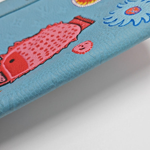 Monogram Calfskin Clutch Blue