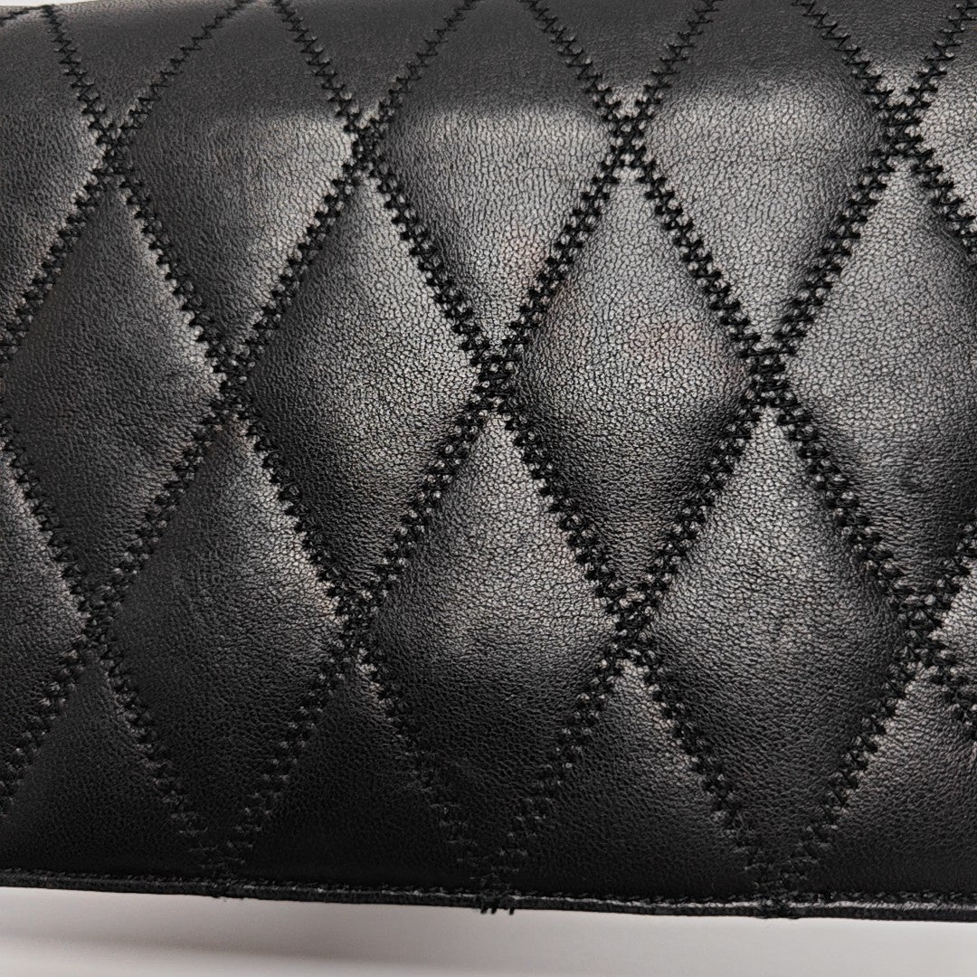 ANGIE Quilted Lambskin Black