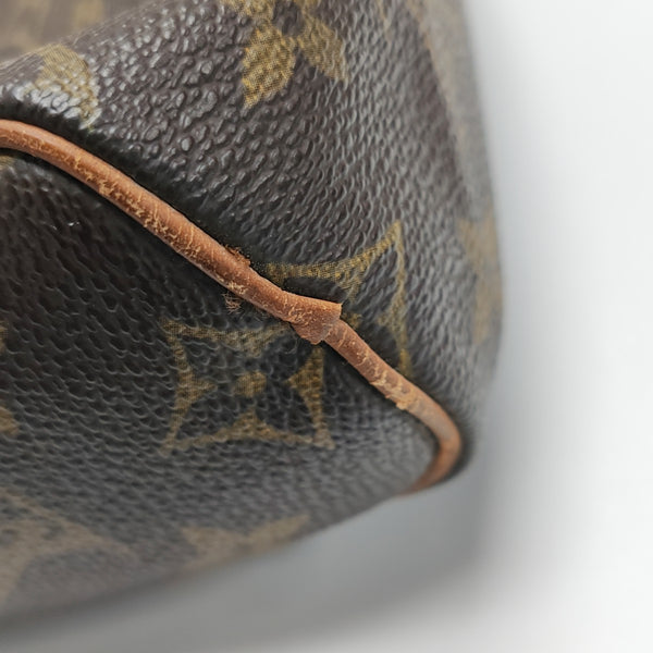 SPEEDY Nano Monogram Coated Canvas Brown