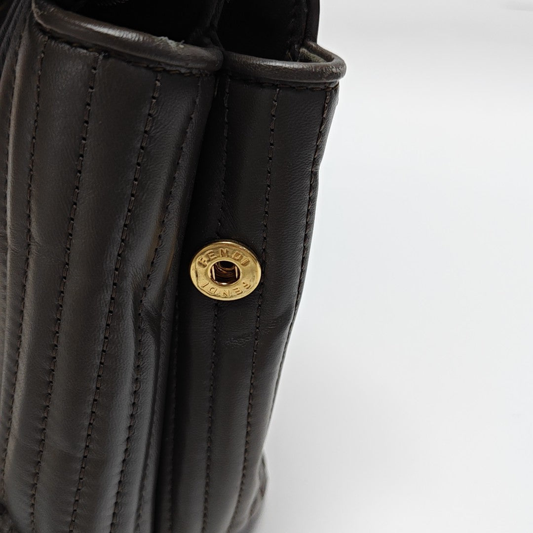 Dotcom Quilted Calfskin Brown