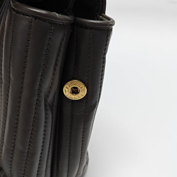 Dotcom Quilted Calfskin Brown