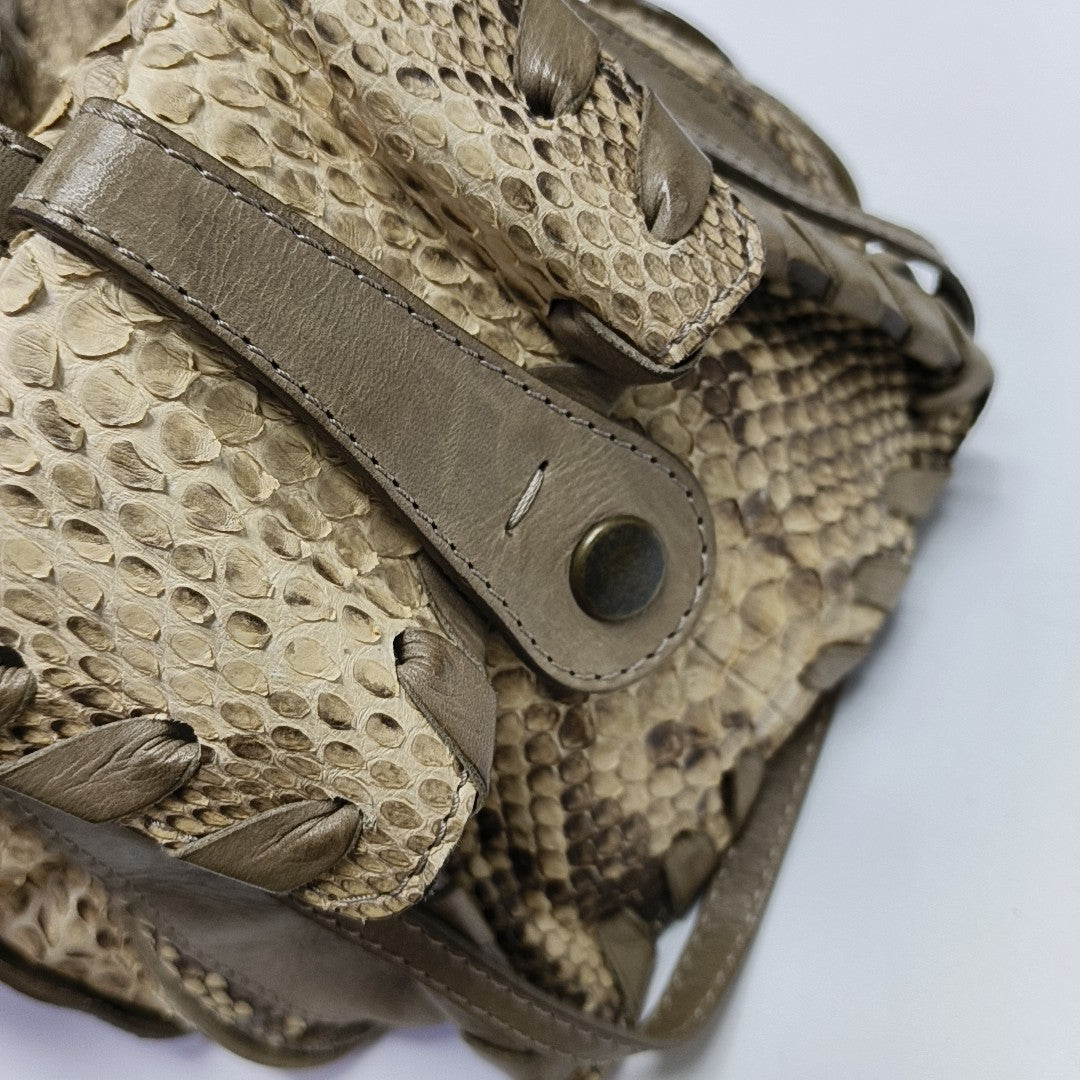 Calfskin Shoulder Bag Beige