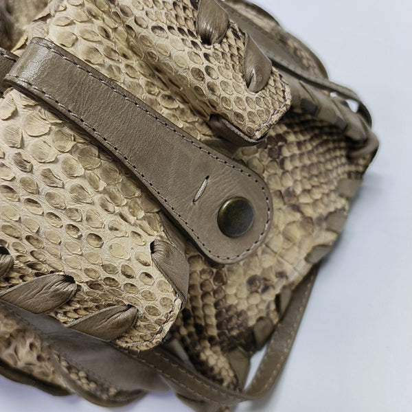 Calfskin Shoulder Bag Beige
