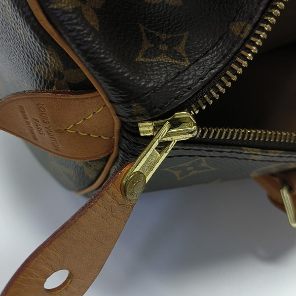 SPEEDY 30 Monogram Coated Canvas Brown