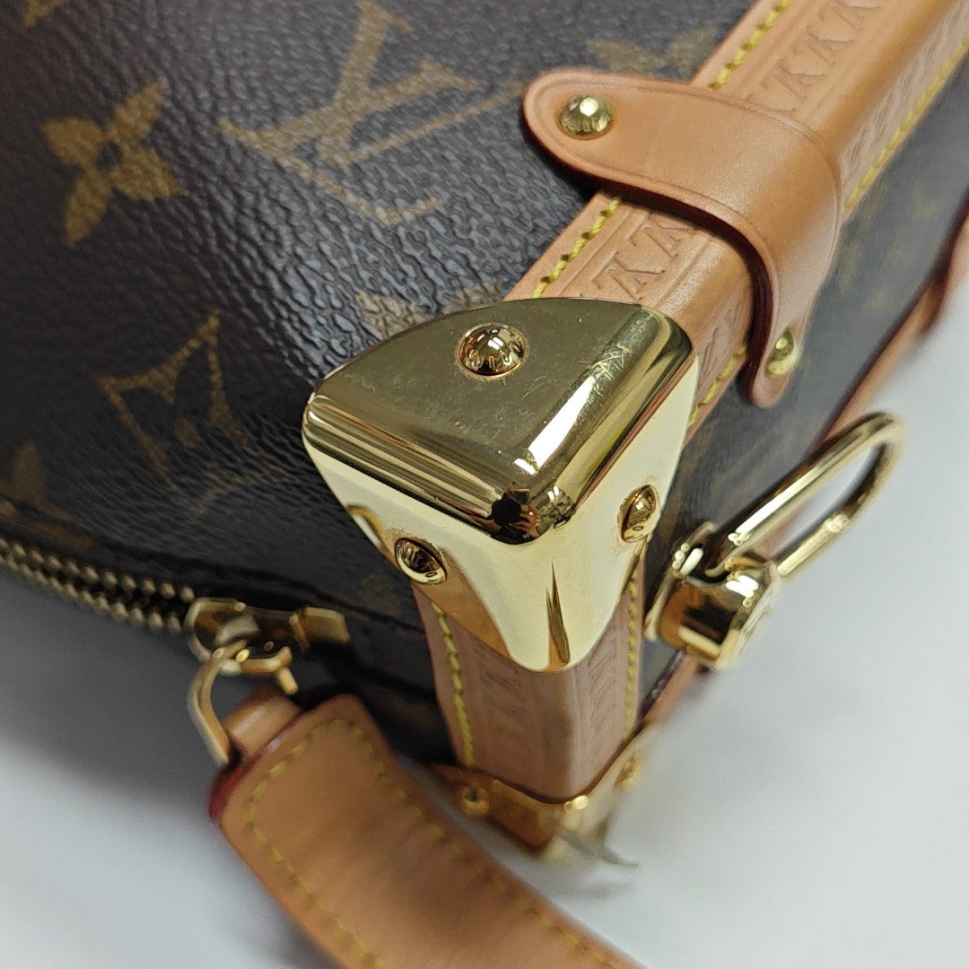SIDE TRUNK MM Monogram Coated Canvas Brown