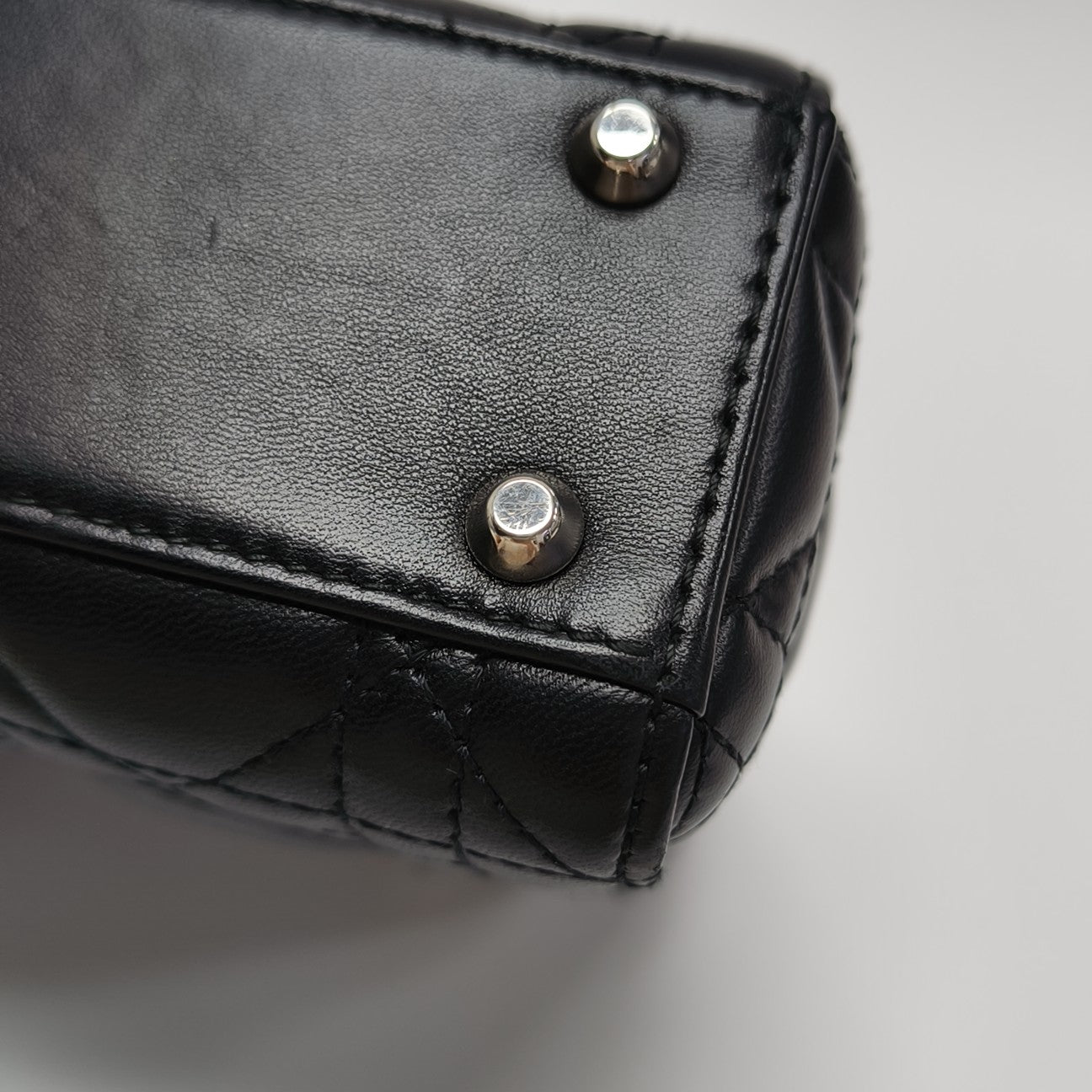 Lady Dior Mini Cannage Lambskin Black