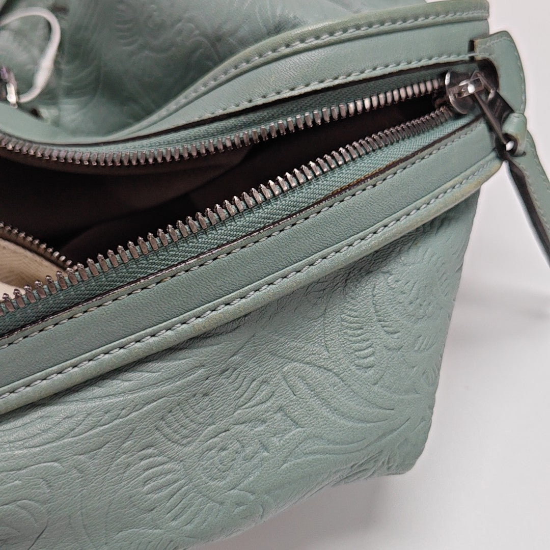 Lambskin Top Handle Bag Blue