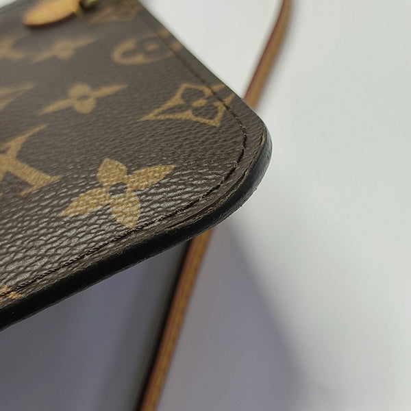 NEVERFULL MM Monogram Coated Canvas Brown