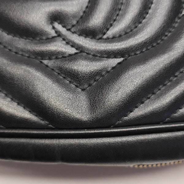 GG Marmont Small Quilted Calfskin Black
