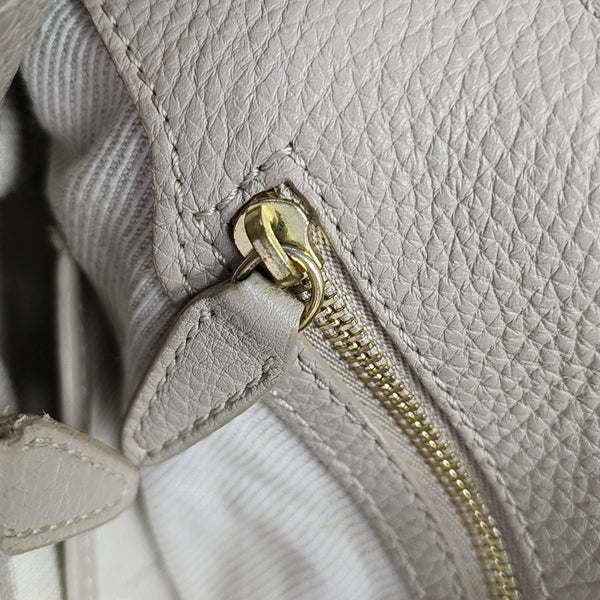 Calfskin Shoulder Bag Beige