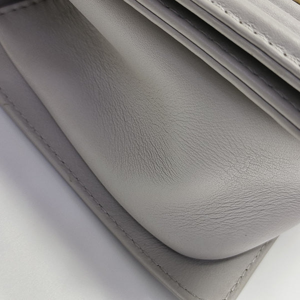 BOY CHANEL Medium Quilted Calfskin Gray