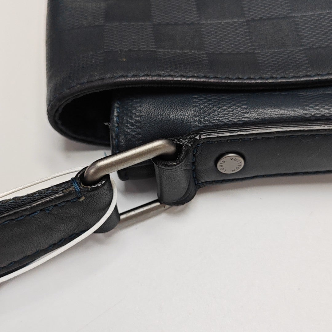 DISTRICT Damier Calfskin Blue