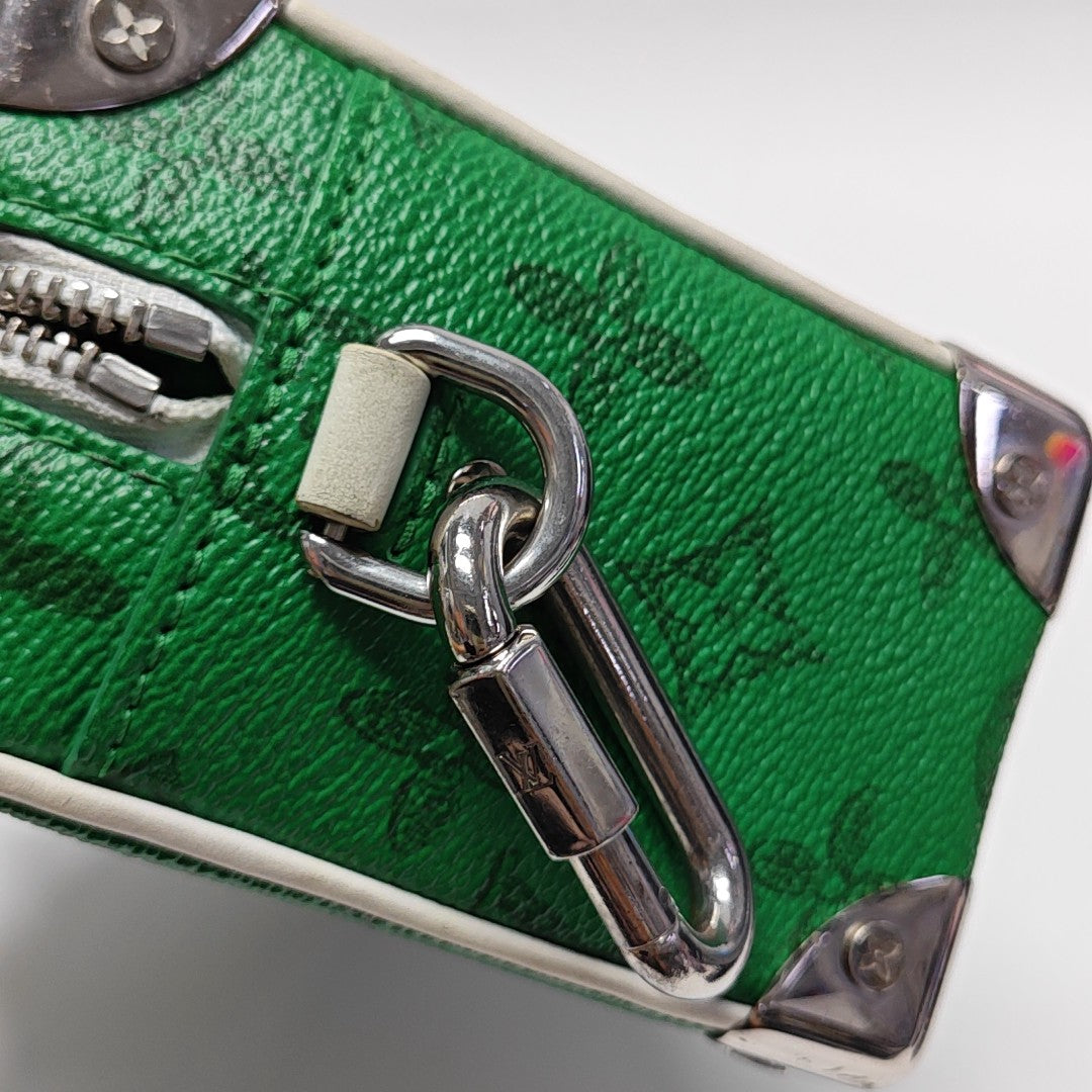 SOFT TRUNK Mini Monogram Coated Canvas Green