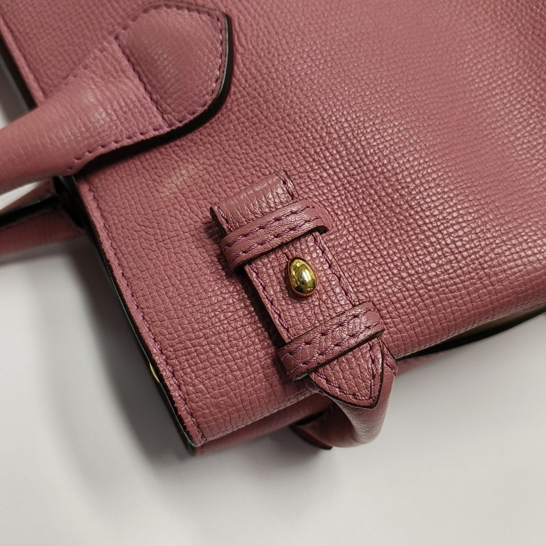 The Banner Medium Calfskin Pink