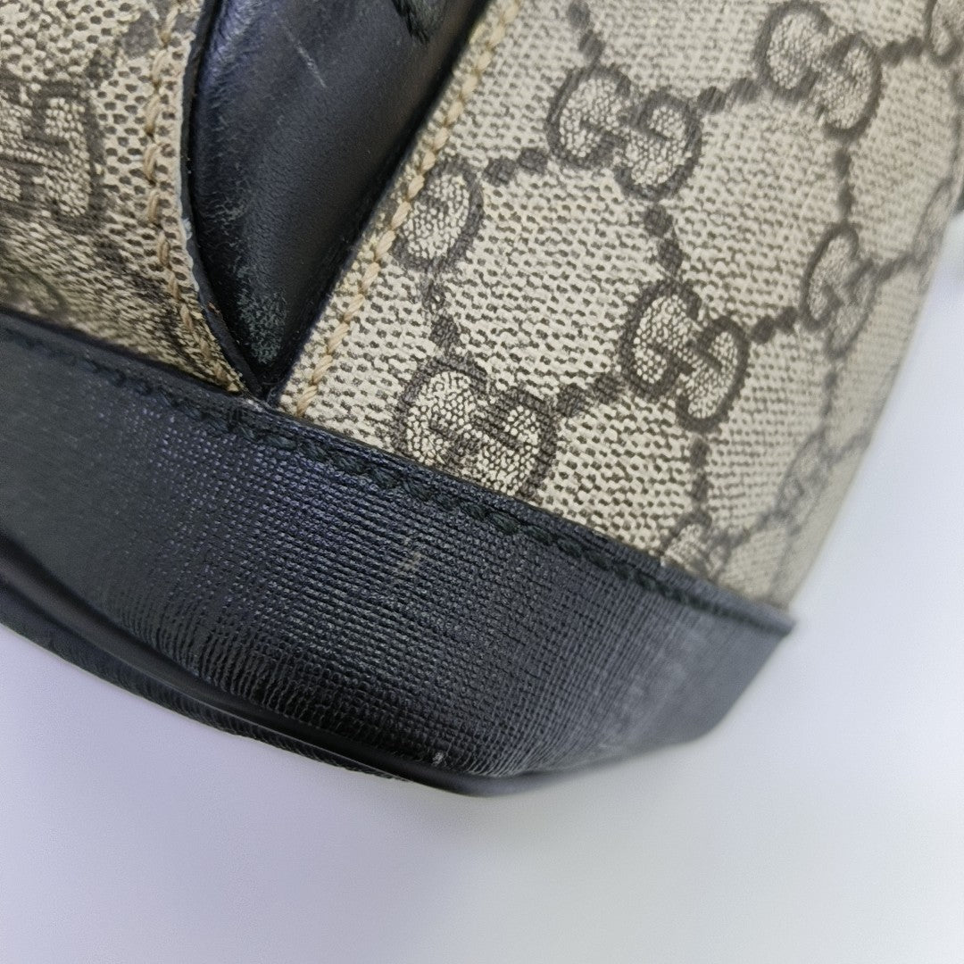 Monogram Coated Canvas Backpack Small Brown