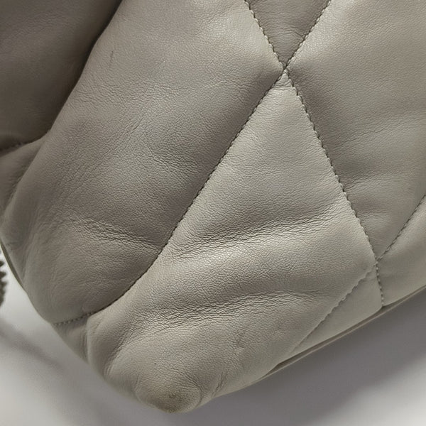 PUFFER Medium Quilted Lambskin White