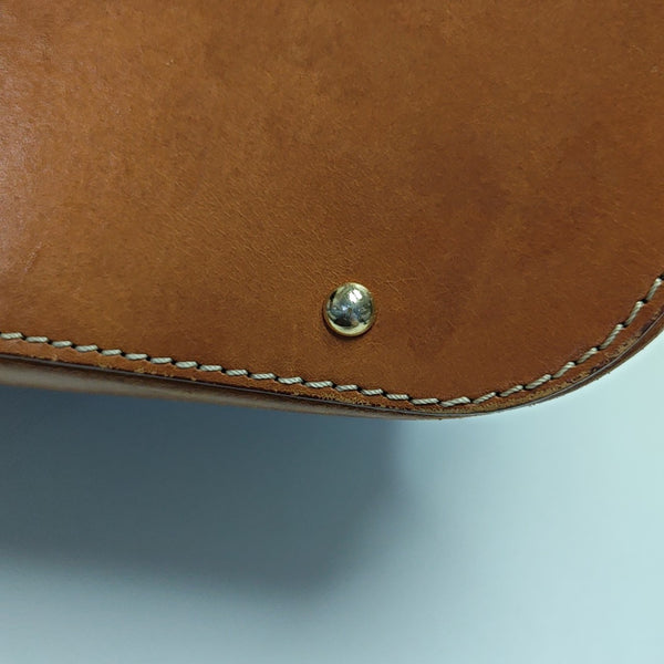 Coated Canvas Top Handle Bag Brown