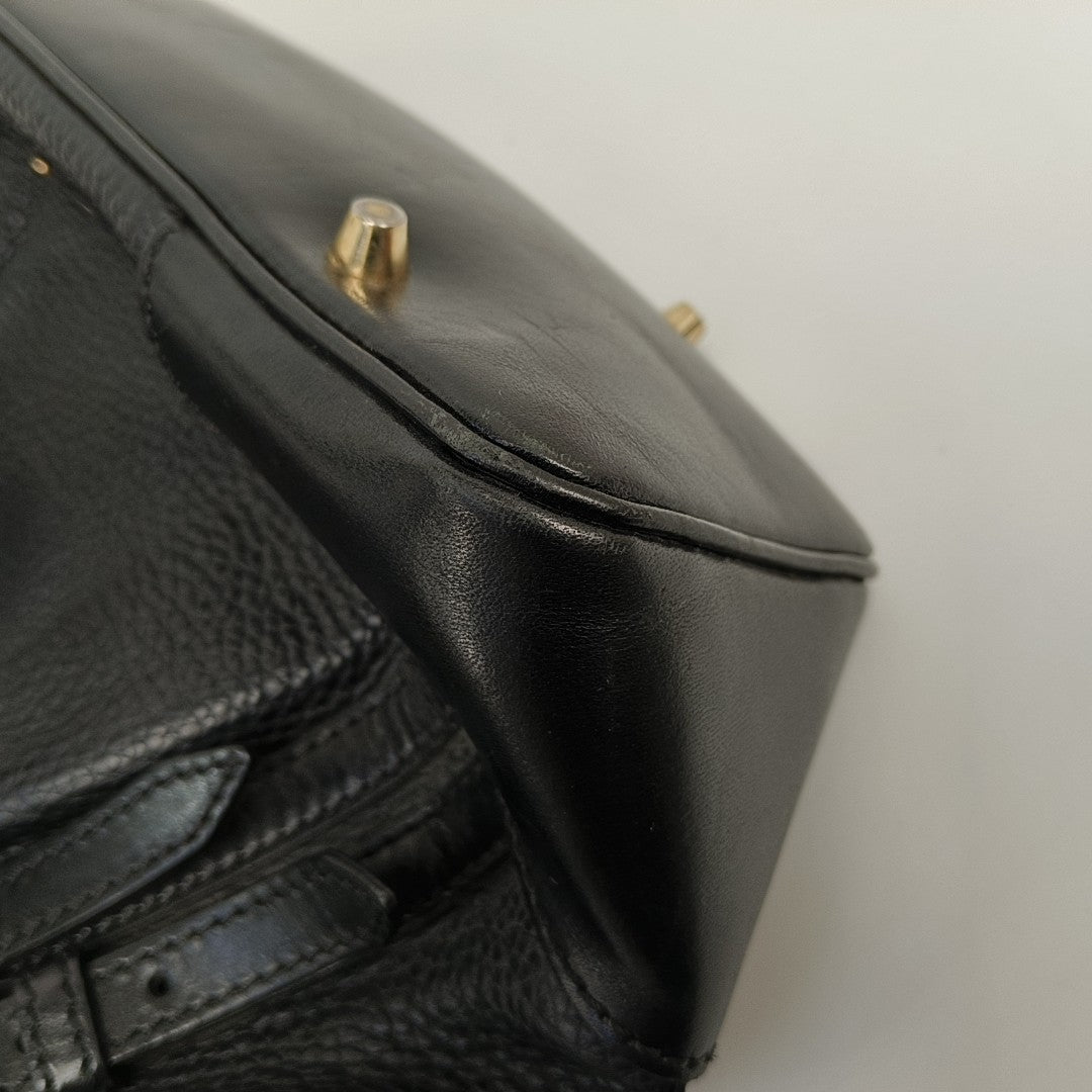 Calfskin Tote Bag Small Black