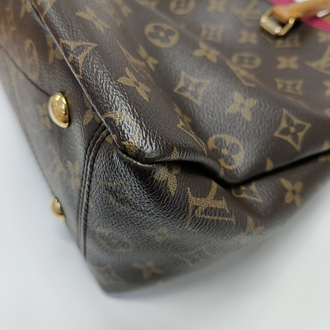 PALLAS MM Monogram Coated Canvas Brown