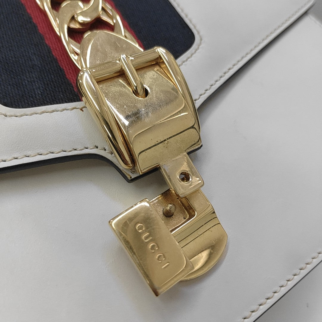 Sylvie Small Calfskin White
